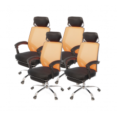 Комплект кресел АКЛАС Катран CH RL(L) 4 шт Черный (Черный Оранжевый)